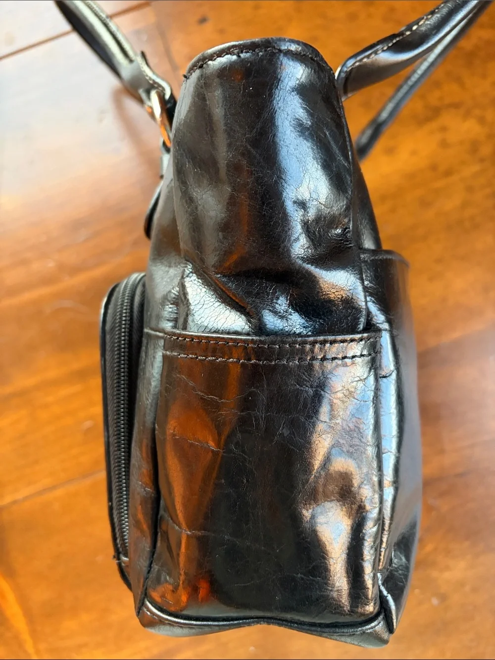 Giani Bernini Black Leather Satchel